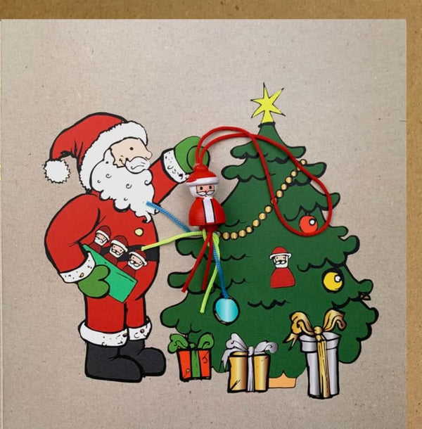 Grußkarte Kraft Weihnachtsmann