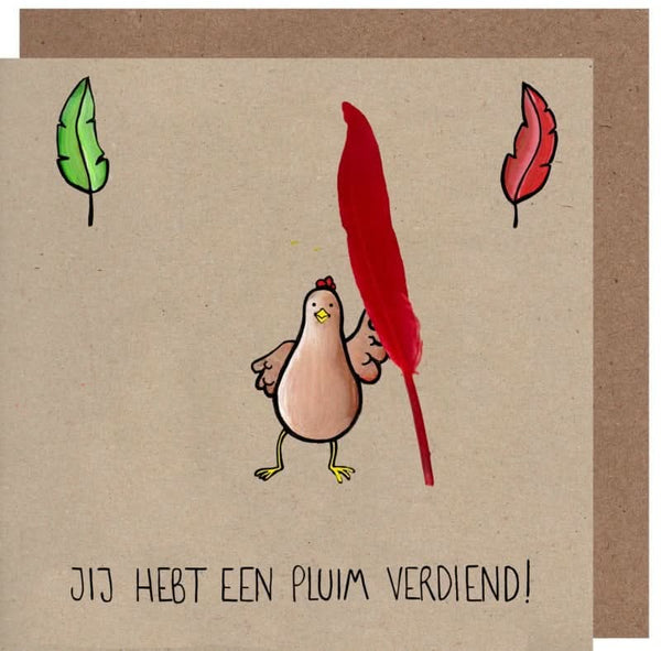 Grußkarte Feder Kraft