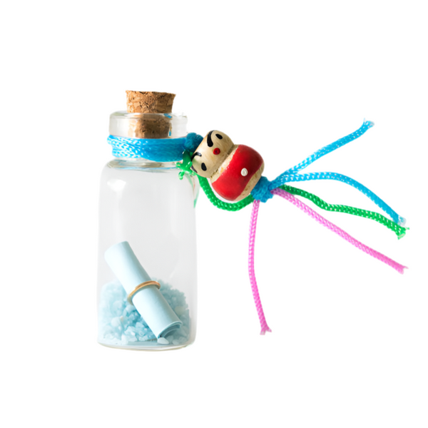 Mini Wunschflasche hellblau