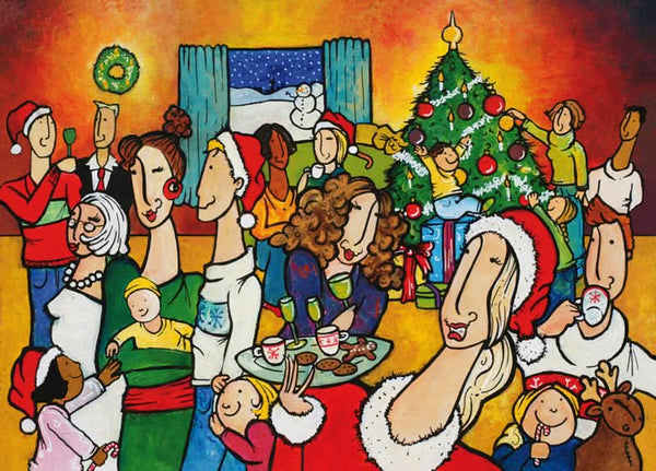 Weihnachtspostkarte Weihnachtsfeier