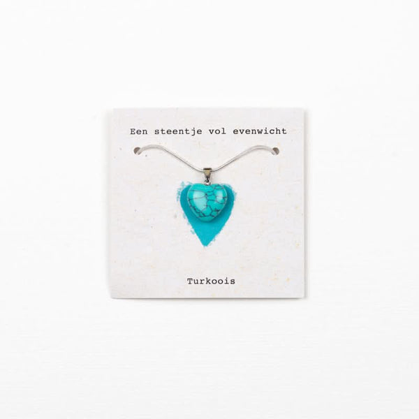 Halskette mit Steinen voller Ausgeglichenheit - Türkis