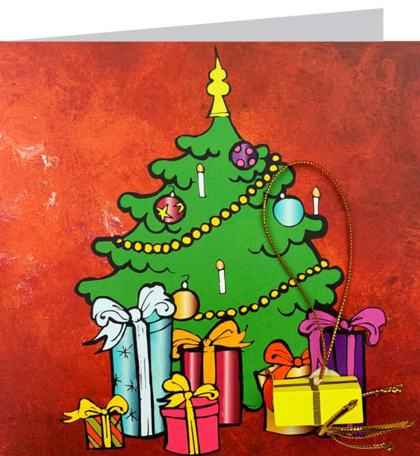 Grußkarte Weihnachtsbaum Farbe