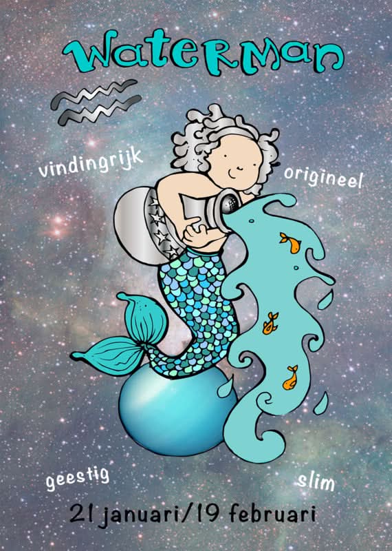 Wassermann Postkarte