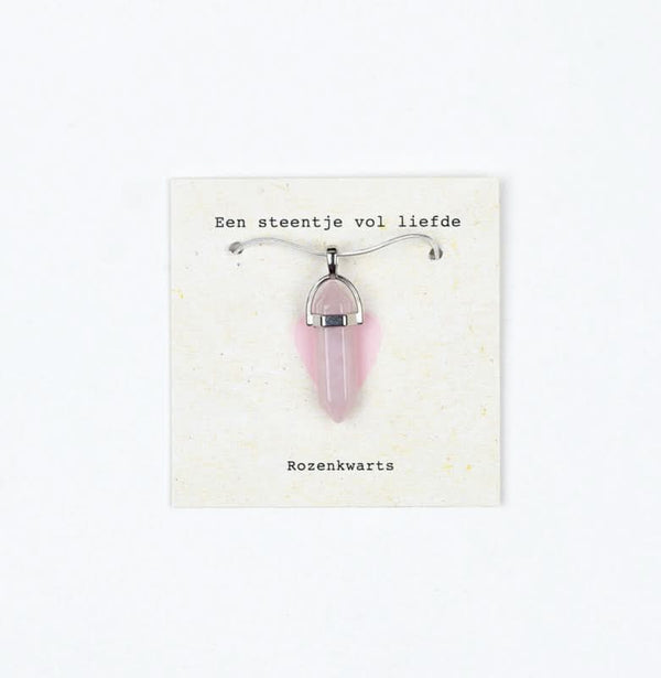 Kristallpunktkette Rosenquarz