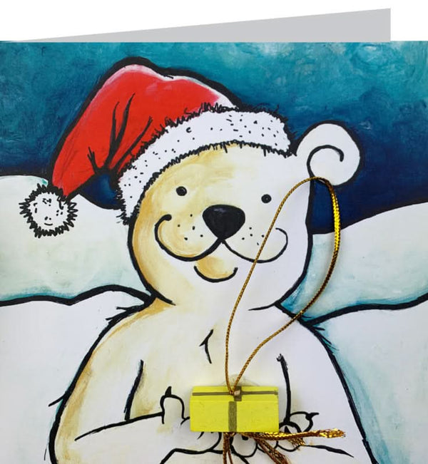 Grußkarte Weihnachtsbär
