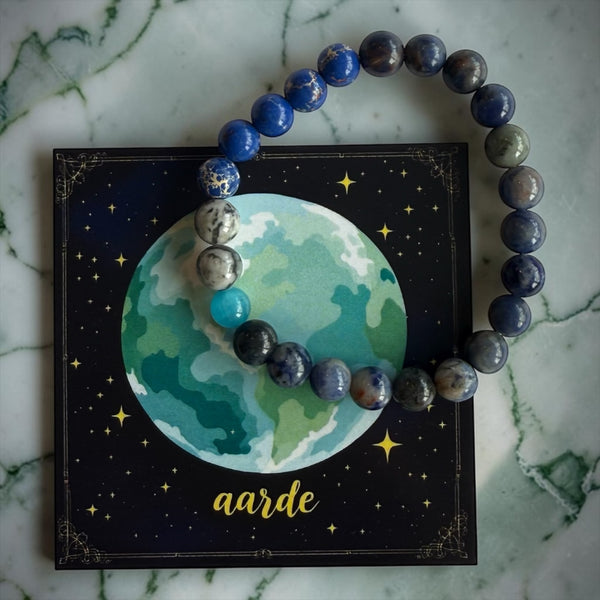 Planeten Armband Aarde 19mm | Sodaliet & Lapis Lazuli