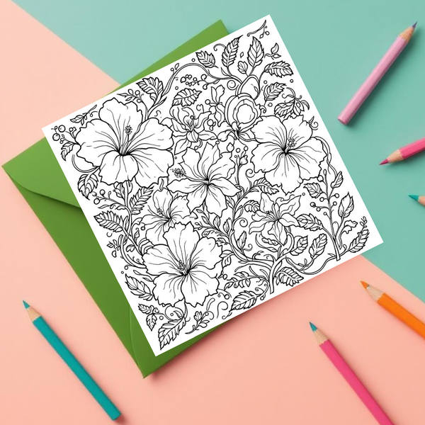Ausmalbild Blumen