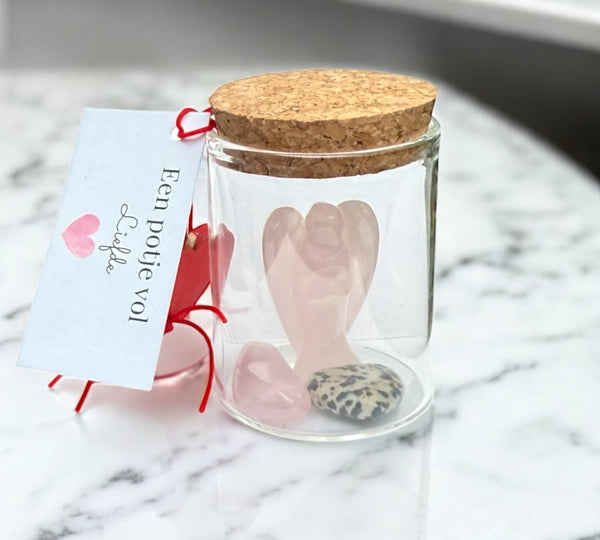 Glas voller Liebe Engel