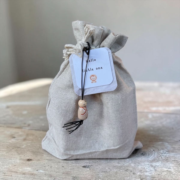 Kraamcadeautje Autootje Kip Houten Baby Speeltje