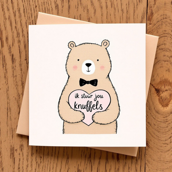 Grußkarte: Ich schicke dir eine Umarmung