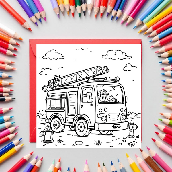 Ausmalbild Feuerwehrwagen