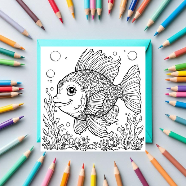 Ausmalbild Fisch