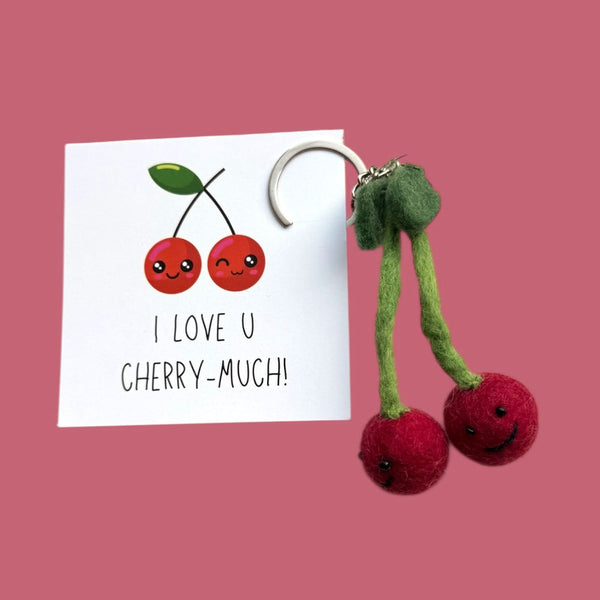 Kirsch-Schlüsselanhänger