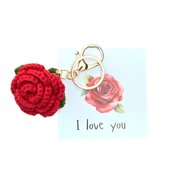 Schlüsselanhänger Ich liebe dich Rose