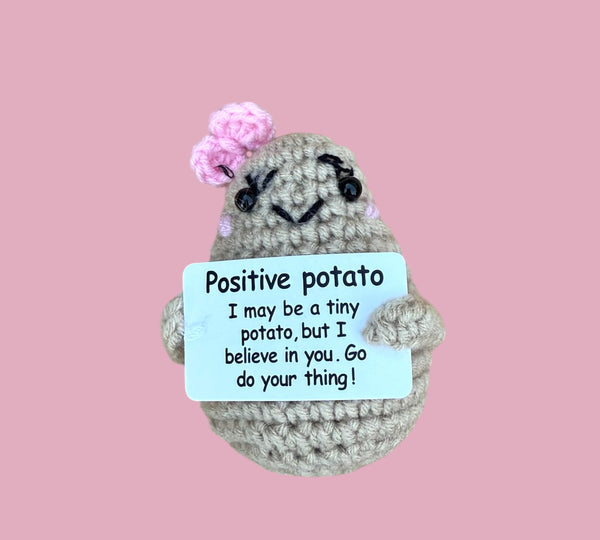 Positive Kartoffelfrau