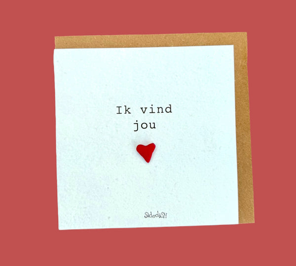 Grußkarte in Herzform: Ich liebe dich