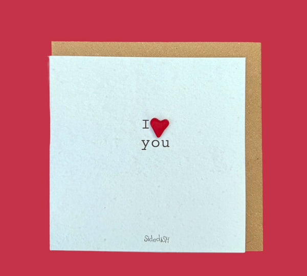 Grußkarte in Herzform: Ich liebe dich