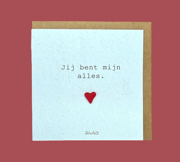 Grußkarte Herz Du bist mein Alles