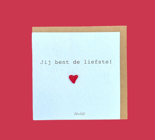 Grußkarte mit Herz: Du bist die Süßeste