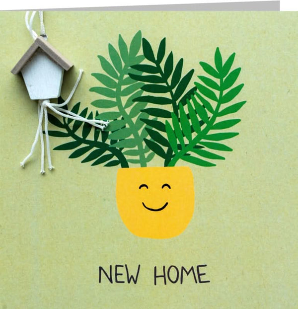 Grußkarte mit Glücksbringer fürs neue Zuhause