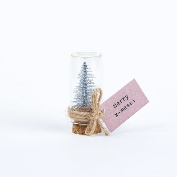 Weihnachtsbaumflasche silber