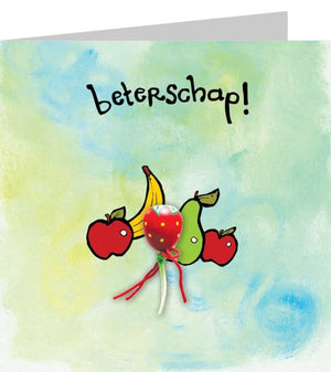 Gute Besserung Grußkarte mit Glücksbringer