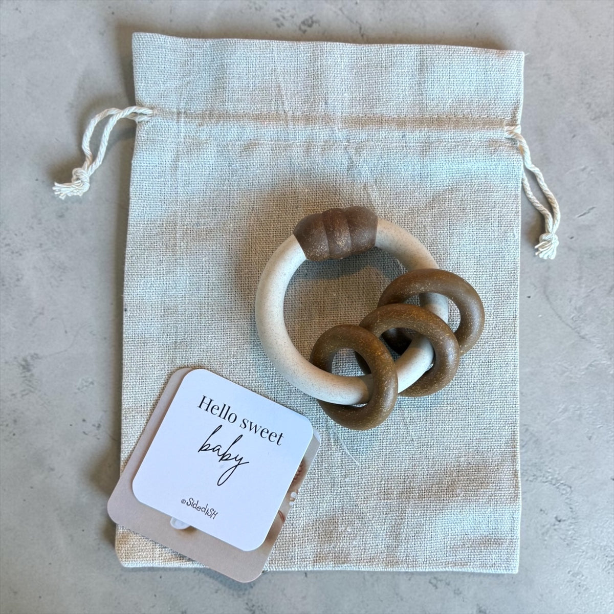 Baby bijtring biologisch materiaal