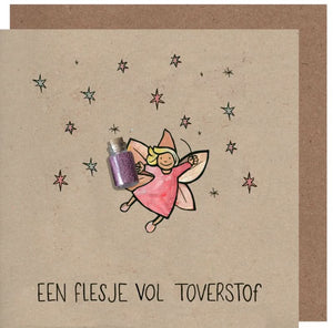 Grußkarte Flasche voller Zauberstaub Kraft