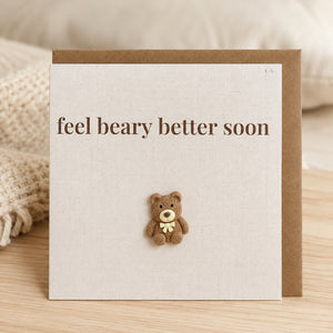Wenskaart feel beary better soon