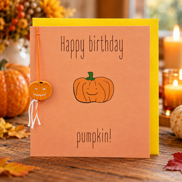 Wenskaart Happy birthday pumpkin! | COL-MN-005