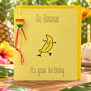Wenskaart Go Bananas It's your birthday | COL-MN-017