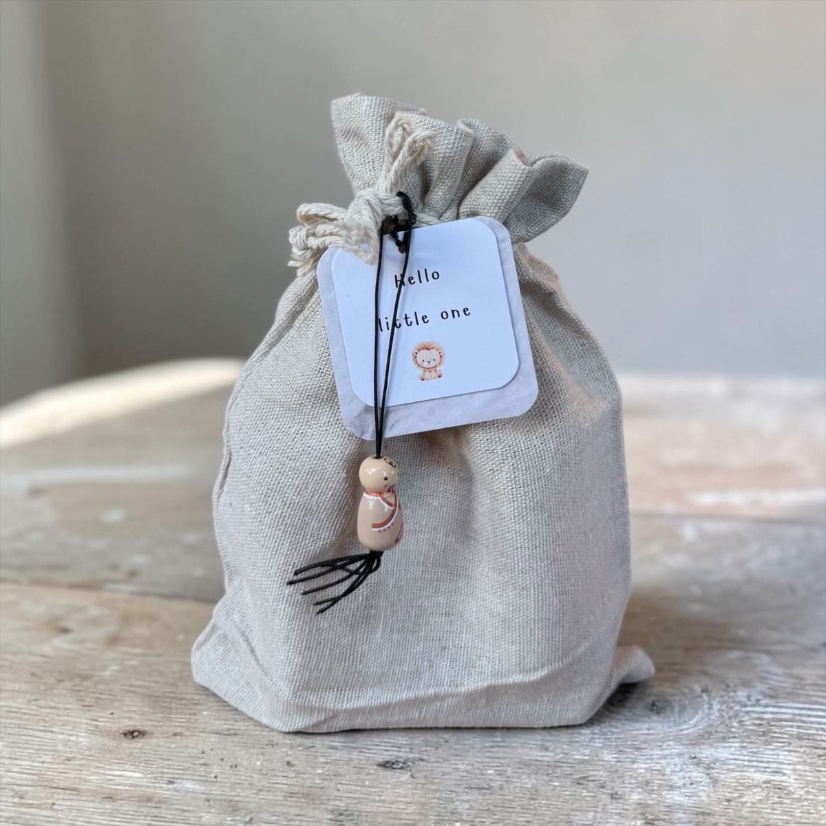 Kraamcadeautje Autootje Vos Houten Baby Speeltje