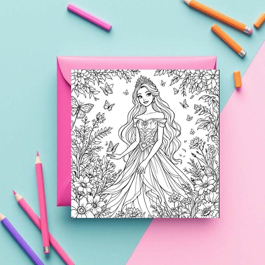 Ausmalbild Prinzessin