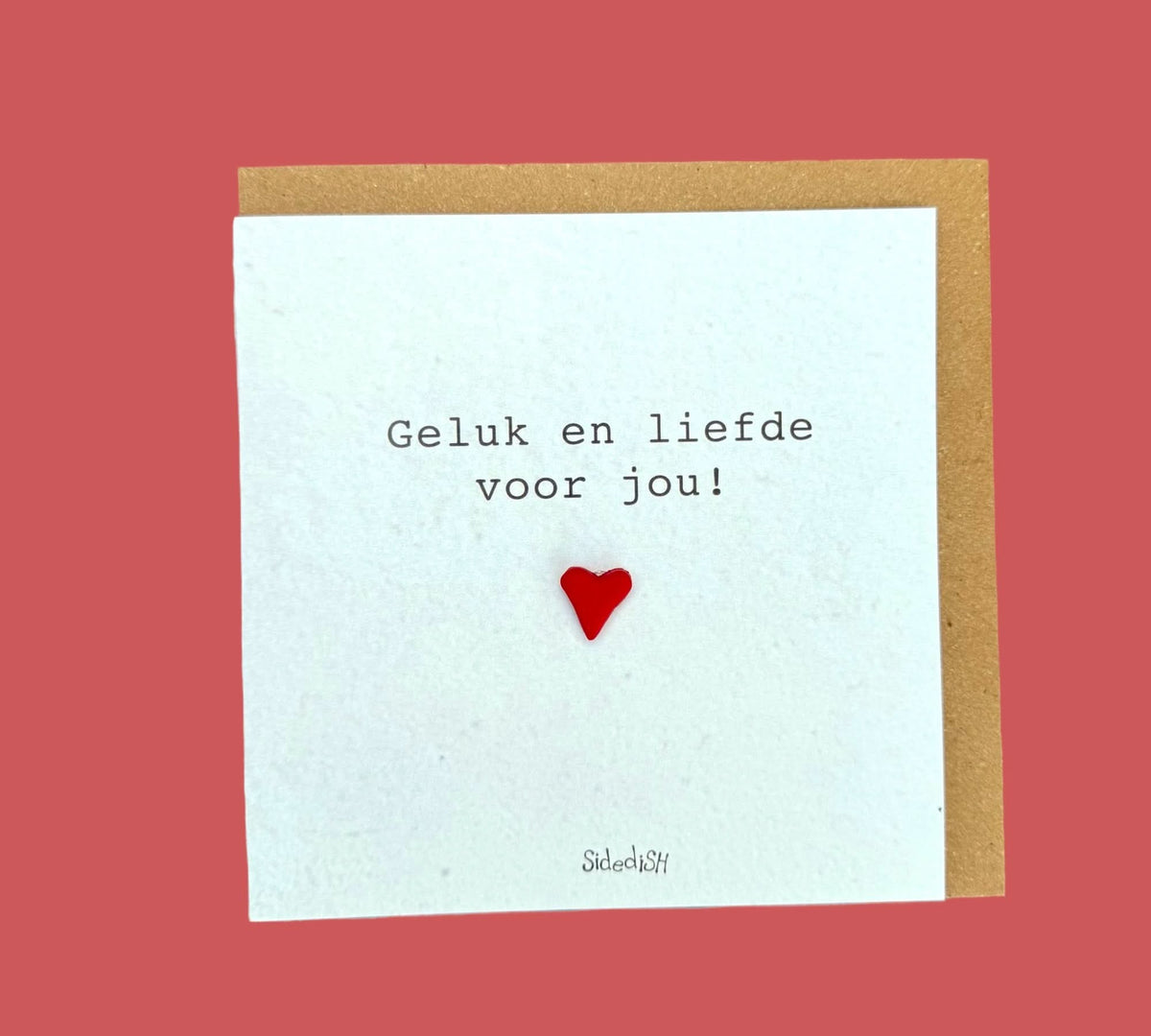Grußkarte mit Glück und Liebe