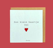 Grußkarte in Herzform, kleine Karte voller Liebe