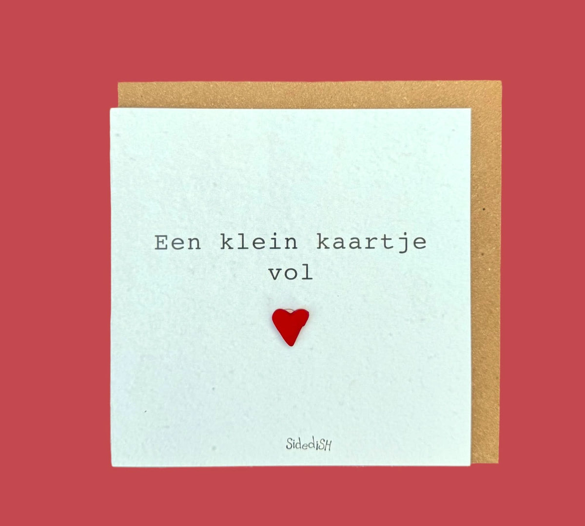 Grußkarte in Herzform, kleine Karte voller Liebe