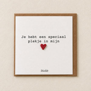 Sidedish kaart K02 speciaal plekje in mijn hart met kraftenvelop