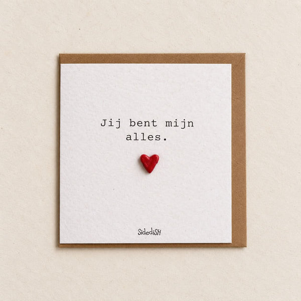Sidedish kaart K05 jij bent mijn alles met kraftenvelop