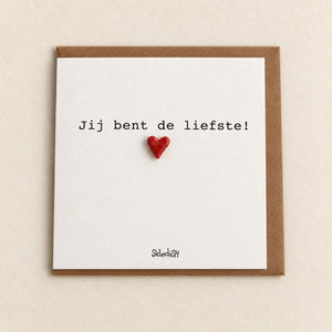 Sidedish kaart K16 jij bent de liefste met kraftenvelop