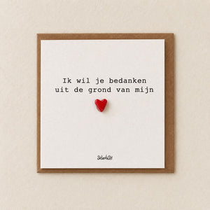 Sidedish kaart K19 bedankt uit de grond van mijn hart met kraftenvelop