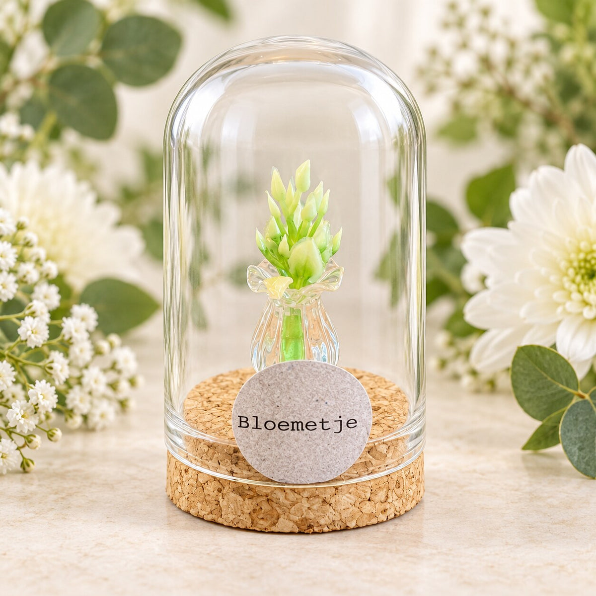 Bloemetje – ronde stolp 4 x 5 cm