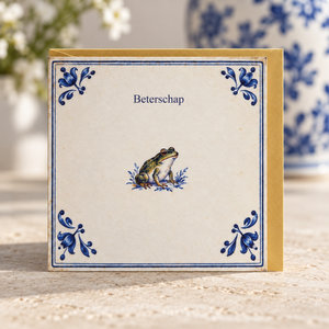 Beterschap – wenskaart met gouden envelop