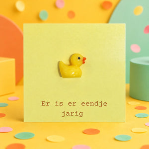 Er is er eendje jarig – cadeaukaartje