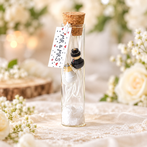 Huwelijkscadeau in een flesje – Mr & Mrs