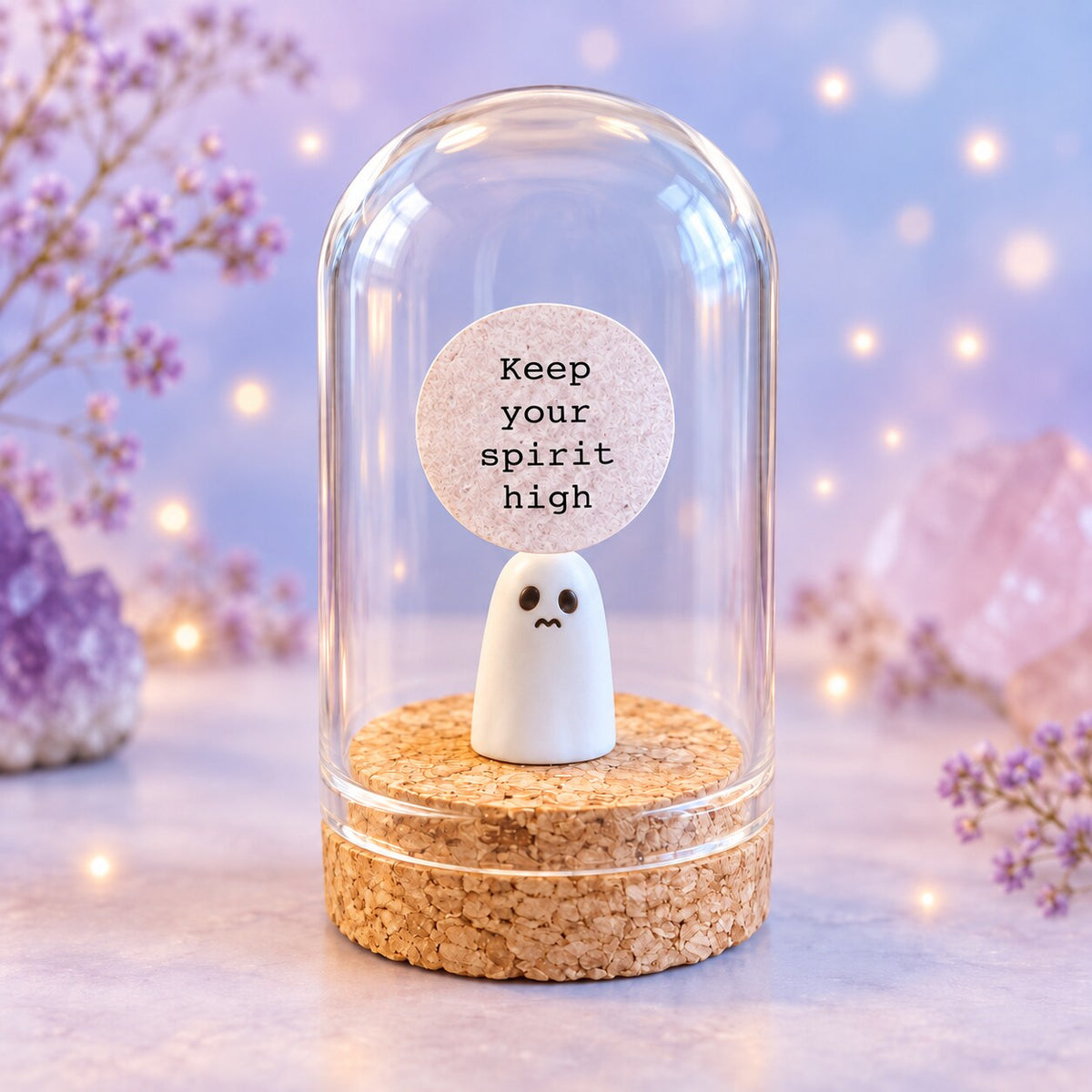 Keep your spirit high – ronde stolp 4 x 5 cm