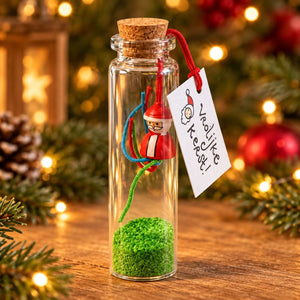Geluksflesje Vrolijke kerst – met kerstman