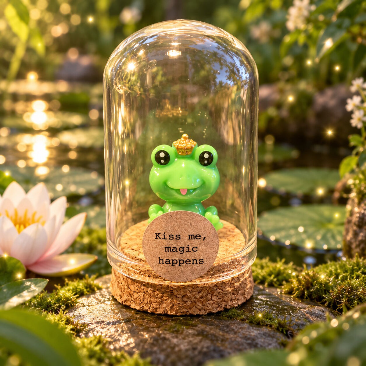 Kiss me, magic happens – ronde stolp 4 x 5 cm