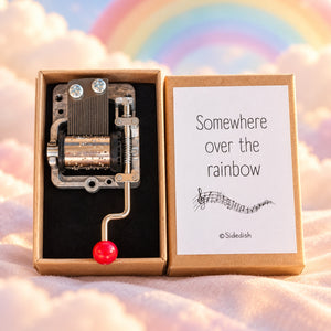 Muziekdoosje Somewhere over the rainbow met passende achtergrond