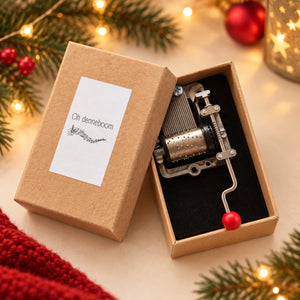 Muziekdoosje Oh Denneboom in warme kerstsfeer