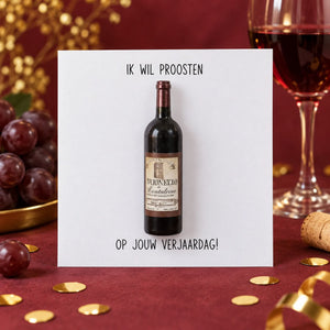 Cadeaukaartje Proosten op jouw verjaardag – Wijn